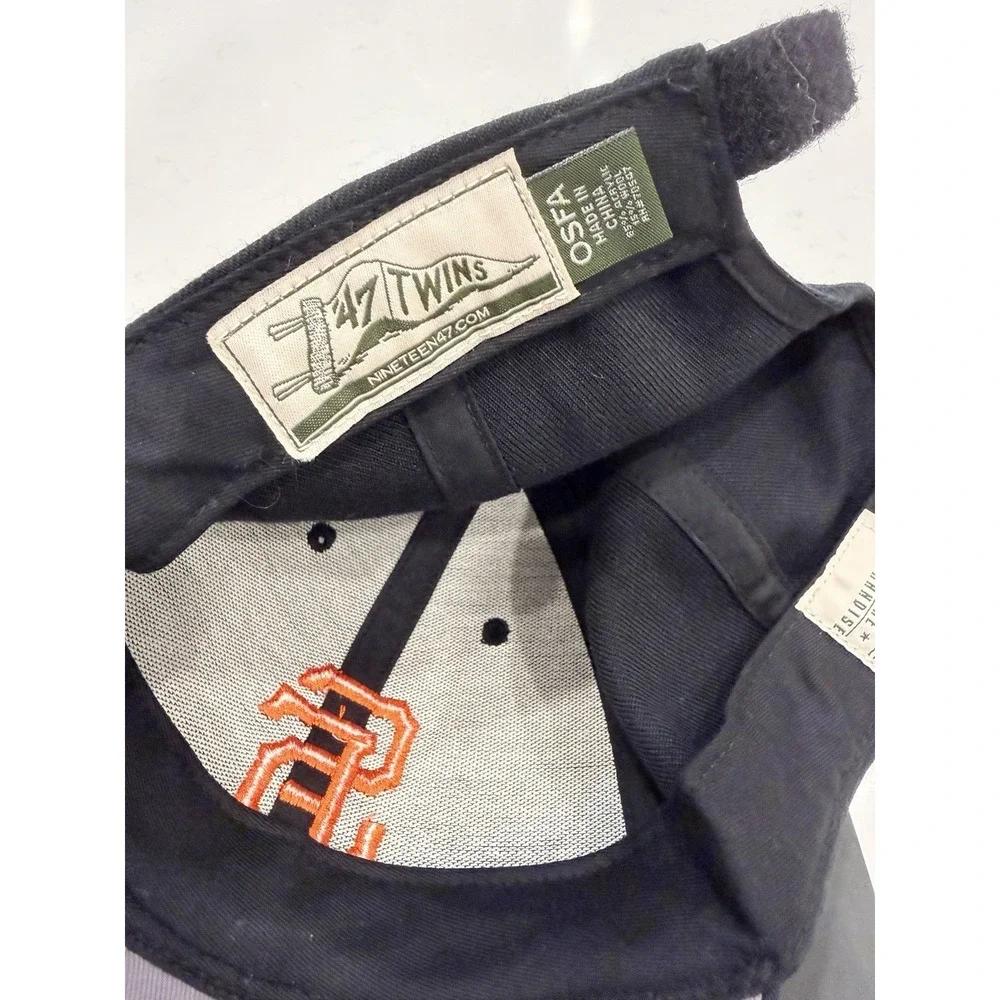47 Brand San Francisco Giants Major League Baseball Cap Hat Black Orange OSFM